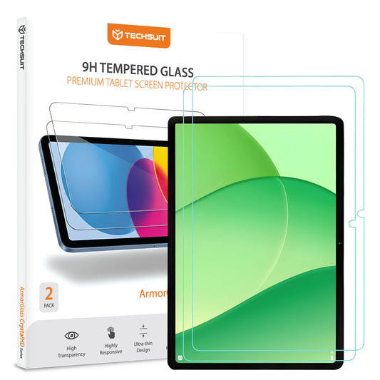 Techsuit ArmorGlass CrystalHD Screen Protector for OnePlus Pad Lite / Oppo Pad SE, Tempered Glass, Full Glue, Set of 2 Pieces