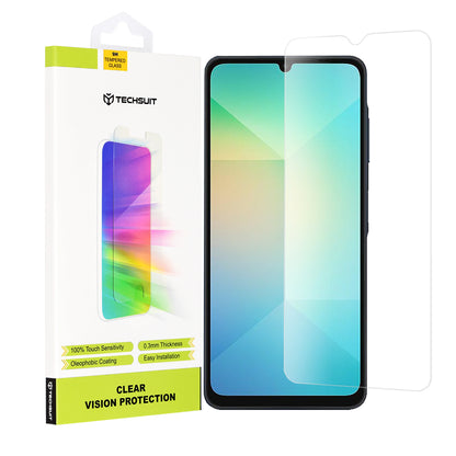 Techsuit Clear Vision Screen Protector for Samsung Galaxy A06 A065, Tempered Glass, Full Glue