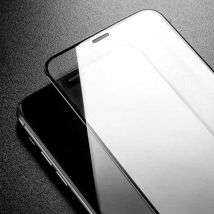 Techsuit Screen Protector Film for Apple iPhone 14 / 13 Pro / 13, Tempered Glass, Full Glue, Black