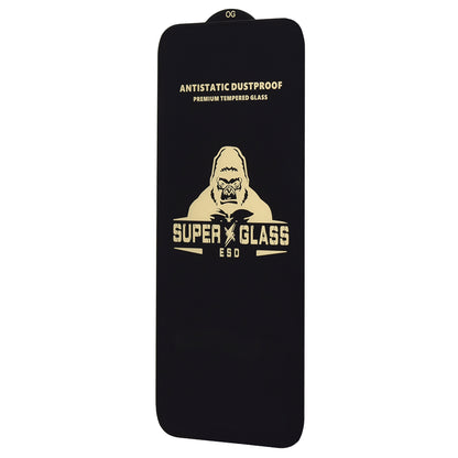 Techsuit Screen Protector Film for Apple iPhone 14 / 13 Pro / 13, Tempered Glass, Full Glue, Black