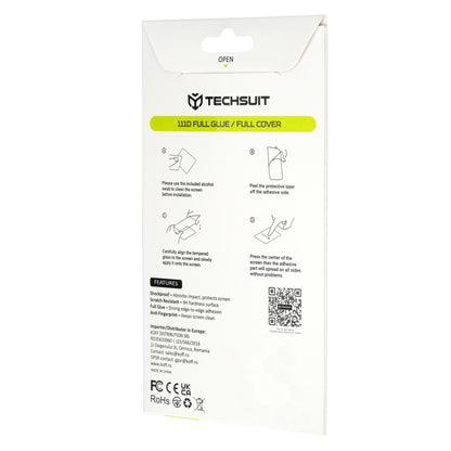 Techsuit Screen Protector Film for Huawei nova 15 Max, Tempered Glass, Full Glue, 111D, Black