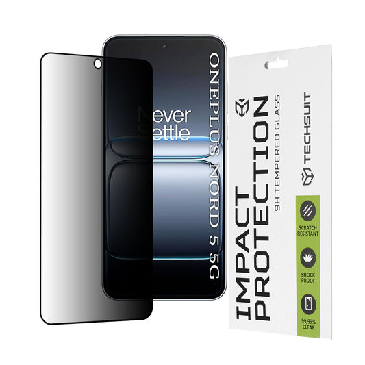 Techsuit Screen Protector for OnePlus Nord 5, Tempered Glass, Full Glue, 111D