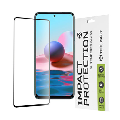 Techsuit Screen Protector Film for Xiaomi Poco M5s / Redmi Note 10S / Note 10, Tempered Glass, Full Glue, 111D, Black