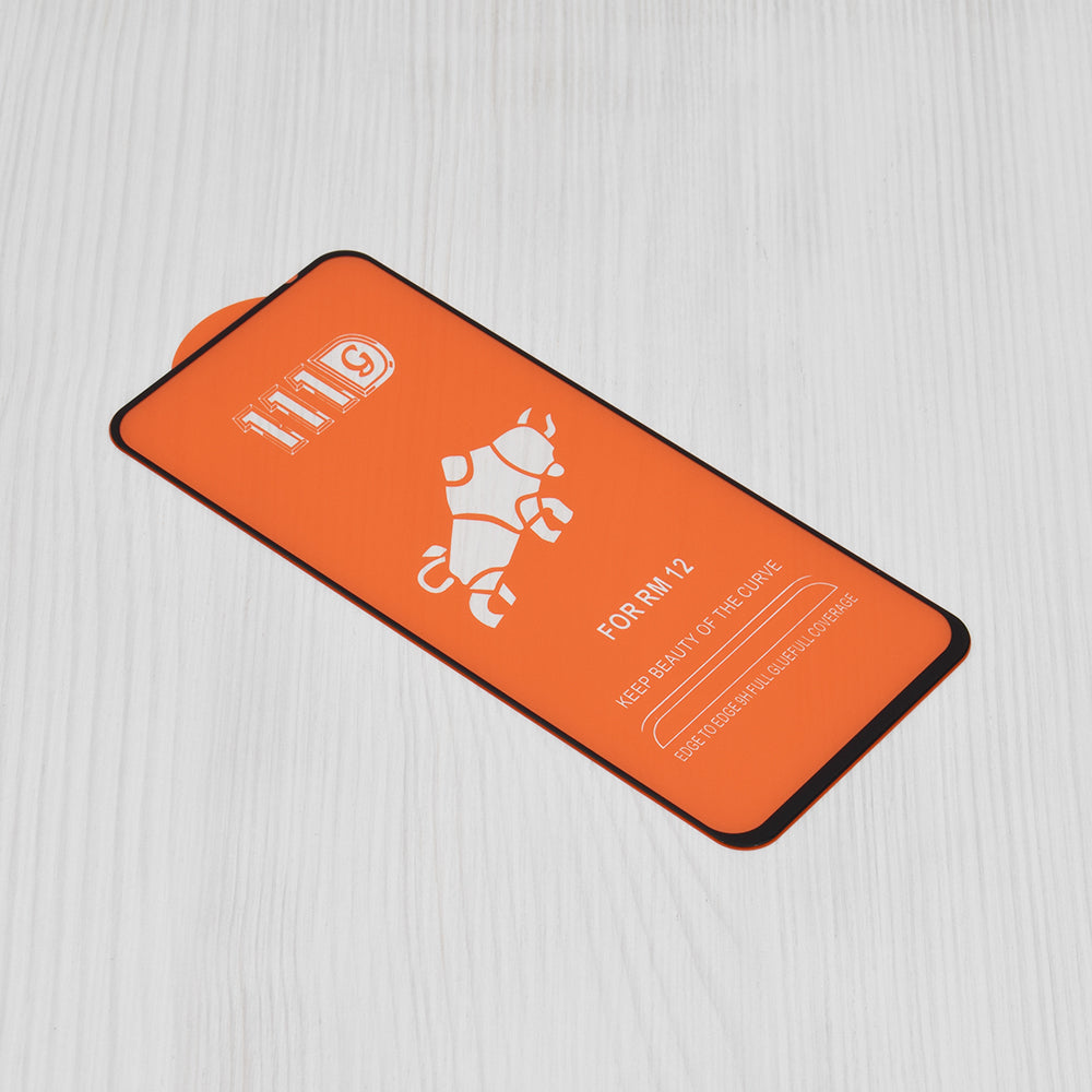 Techsuit Screen Protector Film for Xiaomi Poco M6 4G / Redmi 13 / 12 5G / 12, Tempered Glass, Full Glue, 111D, Black