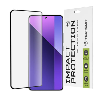 Techsuit Screen Protector Film for Xiaomi Redmi Note 14 Pro 4G / Note 14 Pro+ 5G / Note 14 Pro 5G, Tempered Glass, Full Glue, 111D, Black