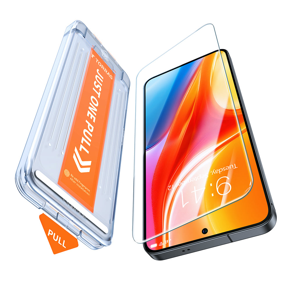 Torras GlassGo Install Master Screen Protector for Samsung Galaxy S25 Ultra S938, Tempered Glass, Full Glue