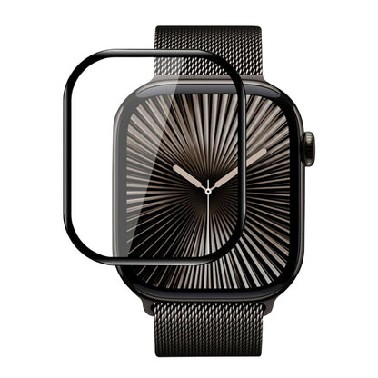 Blueo High Molecule Protective Film for Apple Watch 10 46mm Series, Tempered Glass, Black