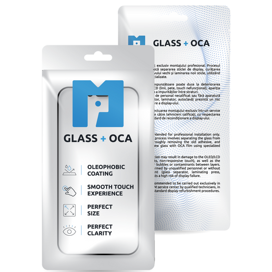 Screen Glass + OCA MP compatible with Apple Watch Series 7 / 8 / 9 45mm, Black