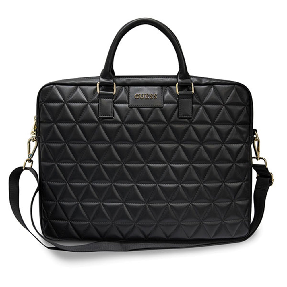 Guess Quilted Bag for 15-inch Laptop, Black