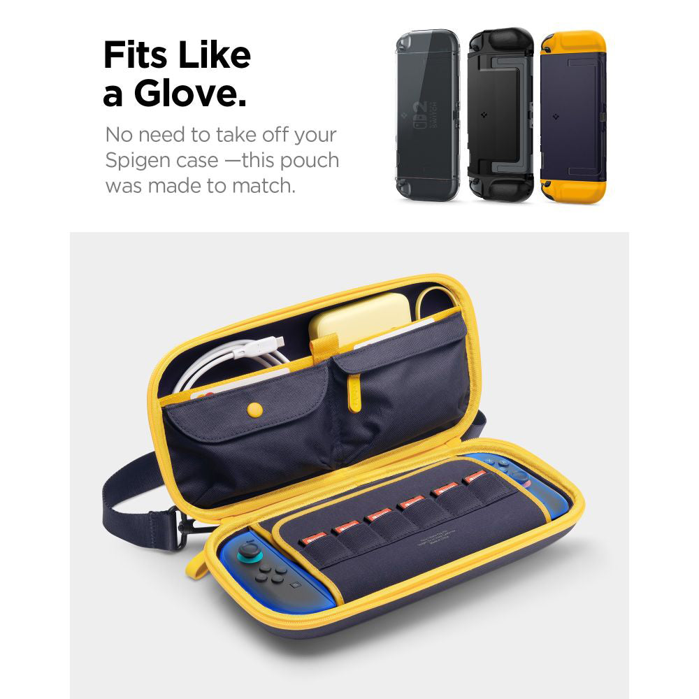 Spigen Nano Pop Pro Protection Bag for Nintendo Switch 2 Console, Navy Blue AGP09565
