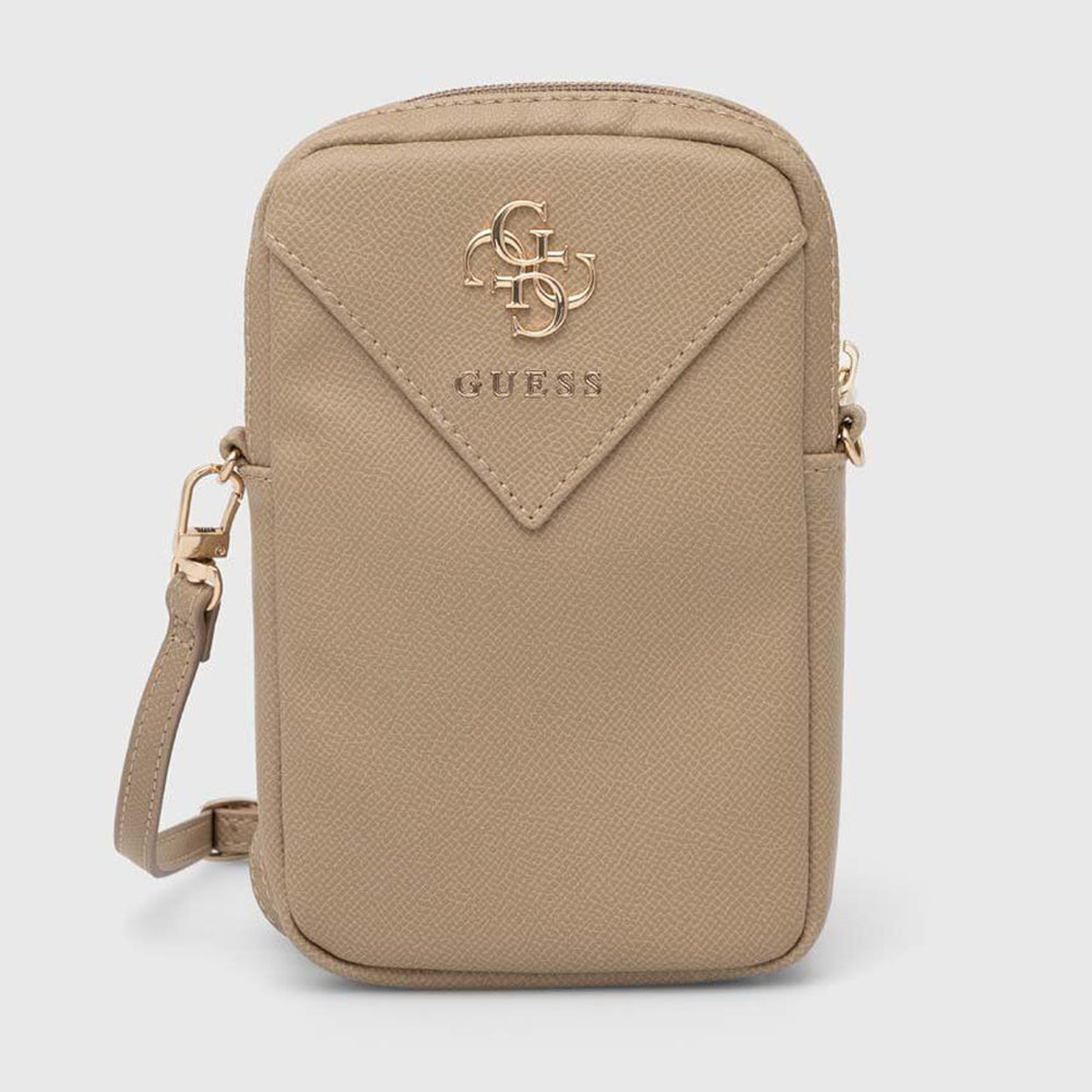 Universal Phone Bag, Guess, Triangle 4G, Gold