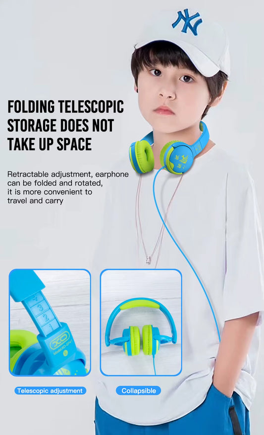 3.5mm XO Design EP47 Study Kids Headphones, Yellow