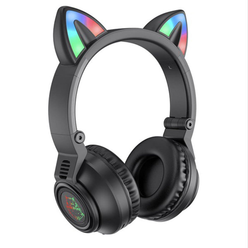 Handsfree Bluetooth Borofone BO18 Cat Ear, A2DP, Black
