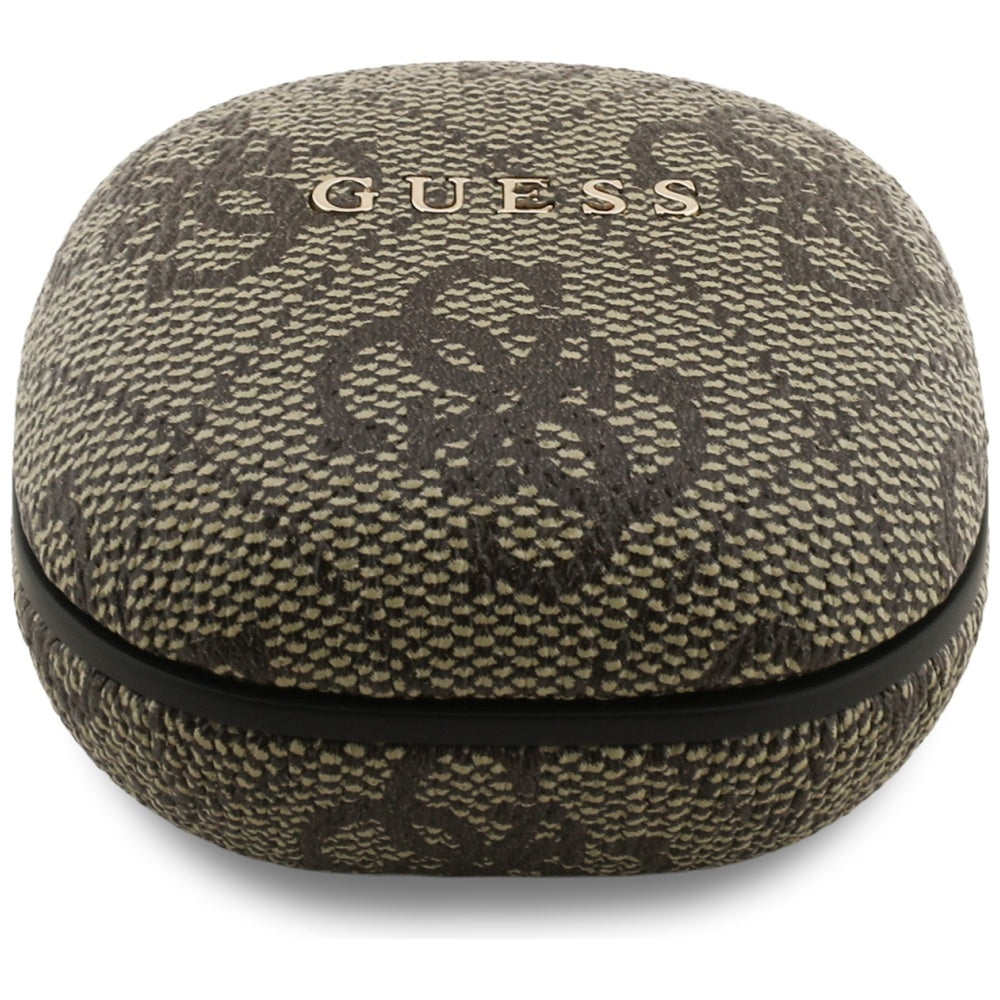 Handsfree Bluetooth Guess 4G Classic Metal Logo, TWS, Brown