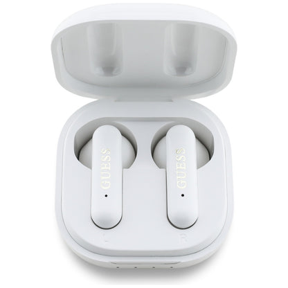 Guess 4G Metal Logo Bluetooth Handsfree, TWS, White