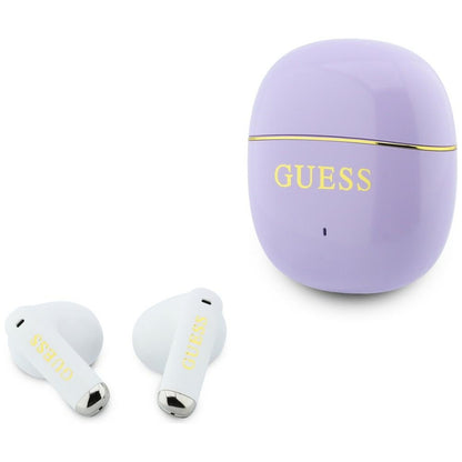 Handsfree Bluetooth Guess Glossy Gold Line Classic, TWS, Purple