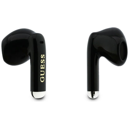 Handsfree Bluetooth Guess Glossy Gold Line Classic, TWS, Black