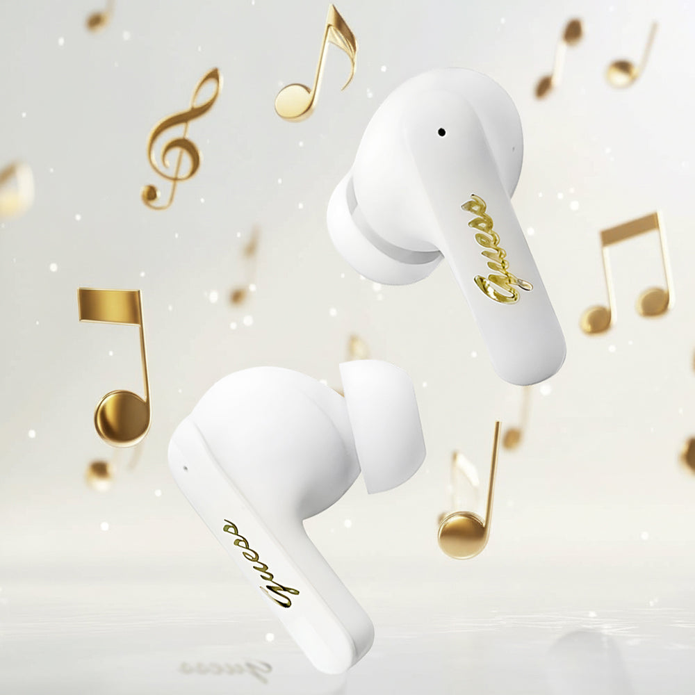 Handsfree Bluetooth Guess Script Metal Logo, TWS, White