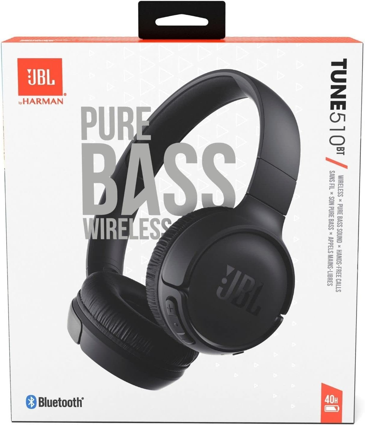 JBL Tune 510BT Bluetooth Handsfree, MultiPoint, A2DP, Black JBLT510BTBLK