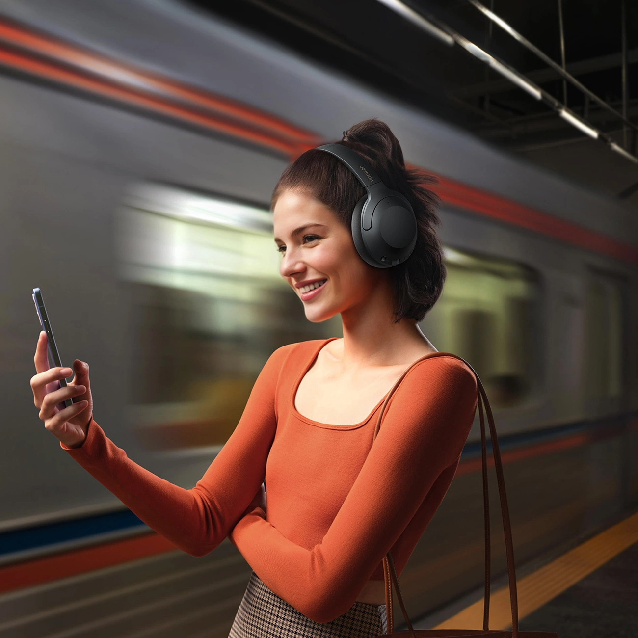Bluetooth Handsfree Joyroom JR-JH2, A2DP, ANC, Black