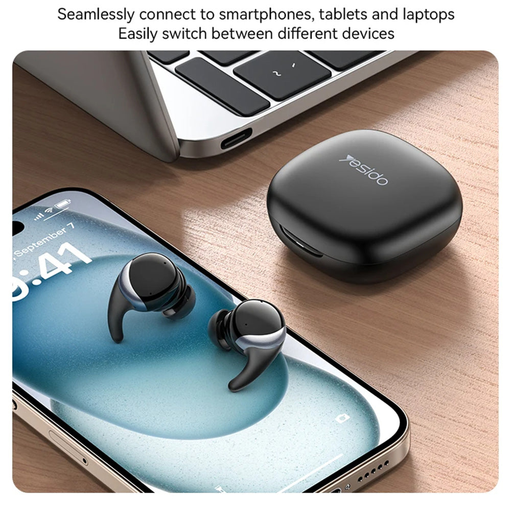 Handsfree Bluetooth Yesido TWS30, TWS, ANC, Black