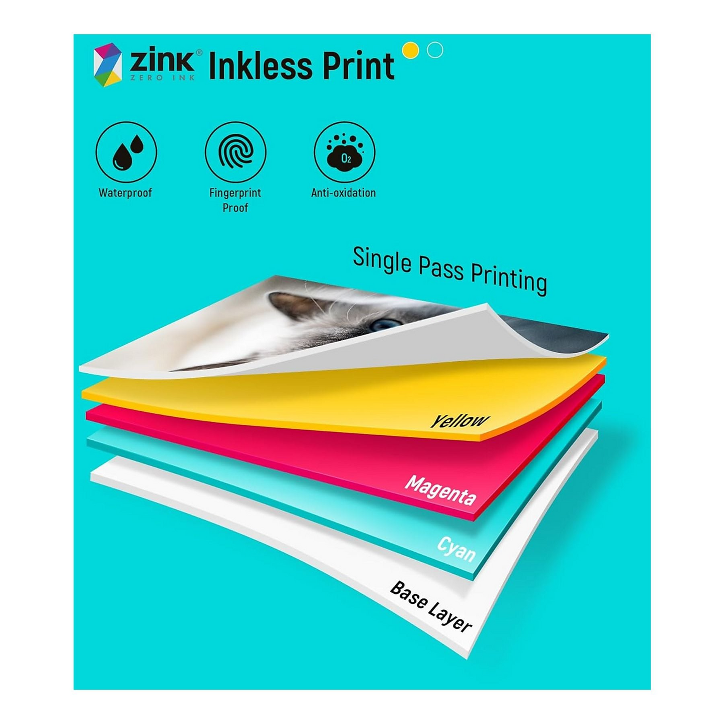 Liene Photo Paper for Pearl 2x3 Printer, Set of 50 pieces