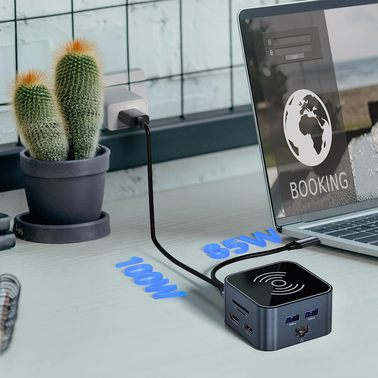 Multifunctional Hub WZK WHBC09Y8S, 12in1, Gray