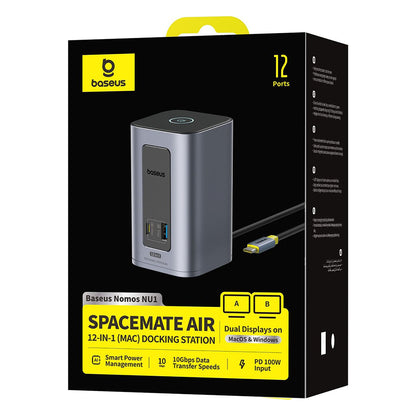 Baseus Nomos NU1 Air Spacemate Multifunctional Hub, 12in1, Gray B0114400