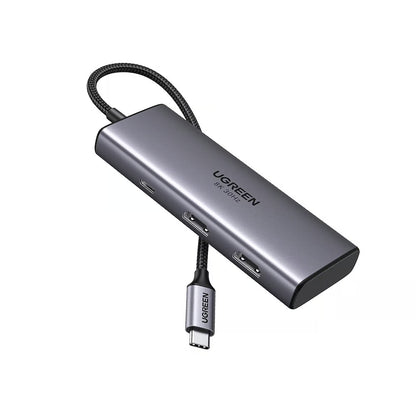 UGREEN CM498 USB-C Hub (15852), 2 x USB-A 3.0 - 2 x USB-C - 2 x HDMI, Gray