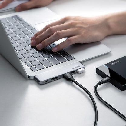 UGREEN USB-C Hub for Apple MacBook Pro / Air Series, 3 x USB-A 3.0 - 1 x USB-C - 1 x HDMI, Gray