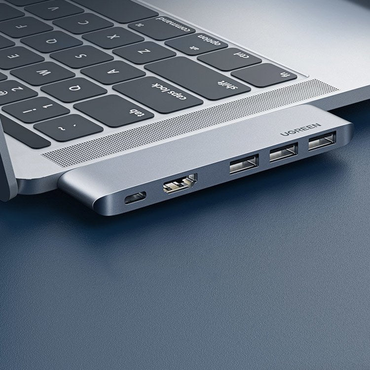 UGREEN USB-C Hub for Apple MacBook Pro / Air Series, 3 x USB-A 3.0 - 1 x USB-C - 1 x HDMI, Gray