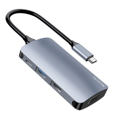 Yesido HB16 USB-C Hub, 7in1, Gray