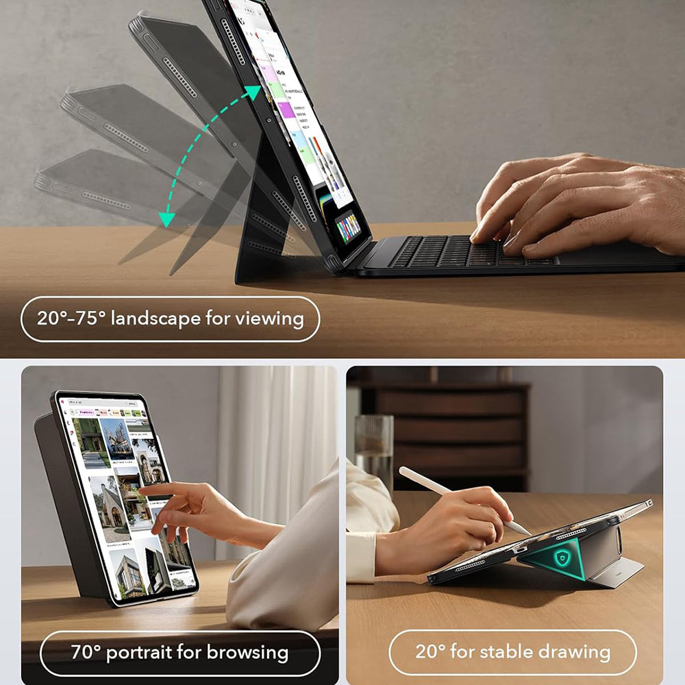 Keyboard Case for Apple iPad (2025) / (2022), ESR, Shift, Gray