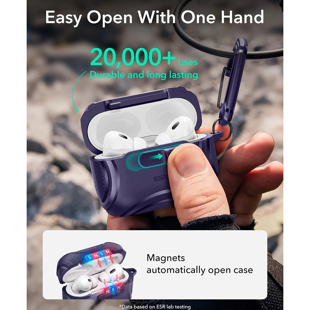 ESR Cyber FlickLock Case for Apple AirPods Pro 3, Purple