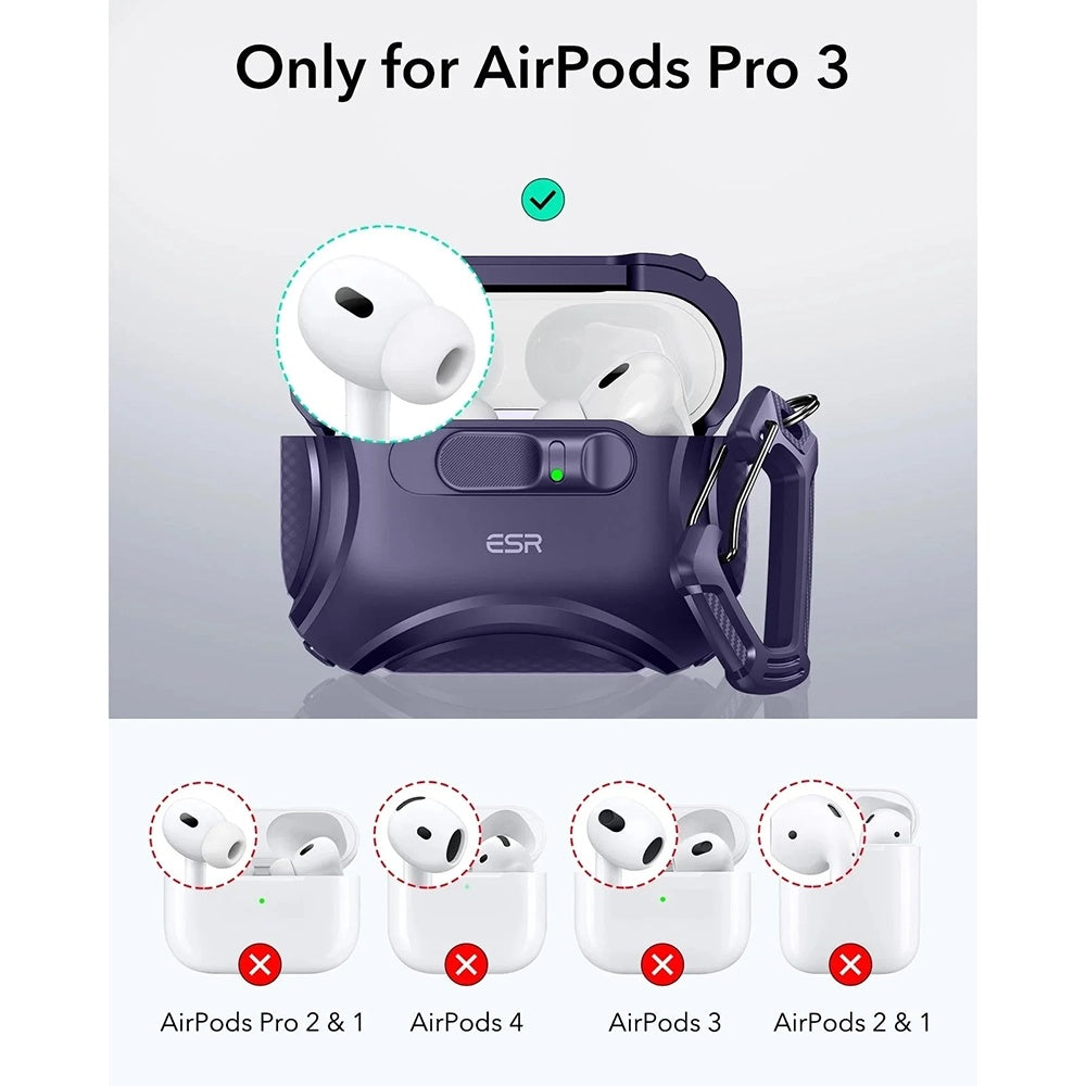 ESR Cyber FlickLock Case for Apple AirPods Pro 3, Purple