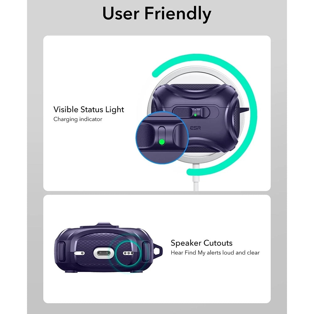 ESR Cyber FlickLock Case for Apple AirPods Pro 3, Purple