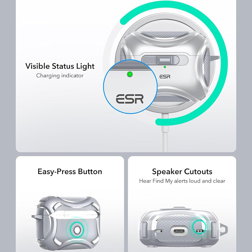 ESR Cyber Case for Apple AirPods Pro Series, Gray