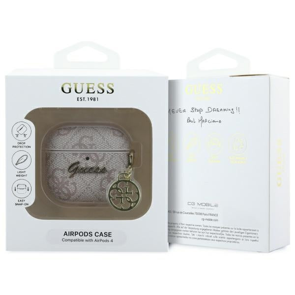 Guess 4G Charm Case for Apple AirPods 4, Pink