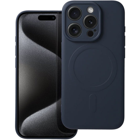 MagSafe Case for Apple iPhone 15 Pro, OEM, Silicone Mag, Navy Blue