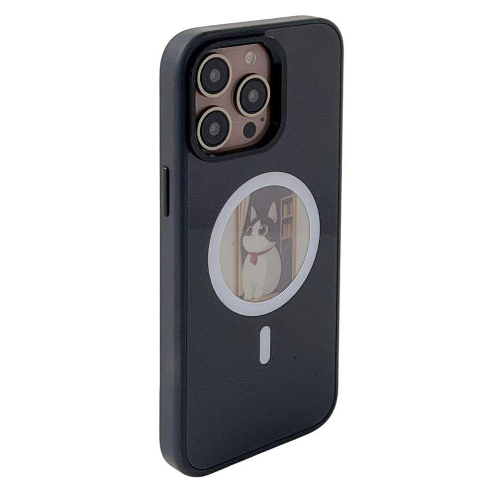 MagSafe Case for Apple iPhone 15 Pro Max, OEM, Round Screen Smart E-Ink, Black