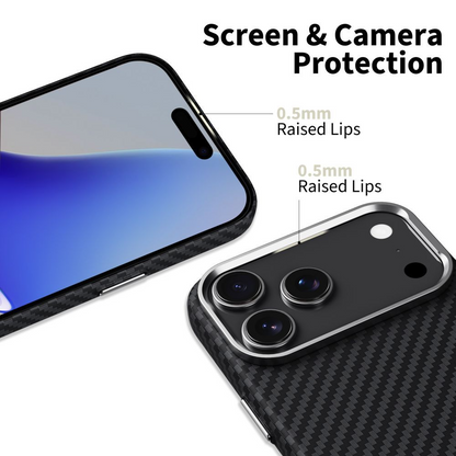 MagSafe Case for Apple iPhone 17 Pro, Tech-Protect, Ion Carbon, Black