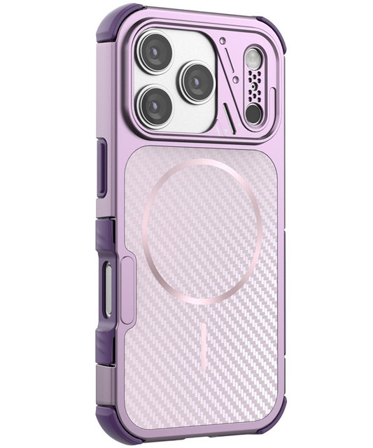 MagSafe Case for Apple iPhone 18 Pro Max / 17 Pro Max, OEM, Carbon and Corner Protection, Purple