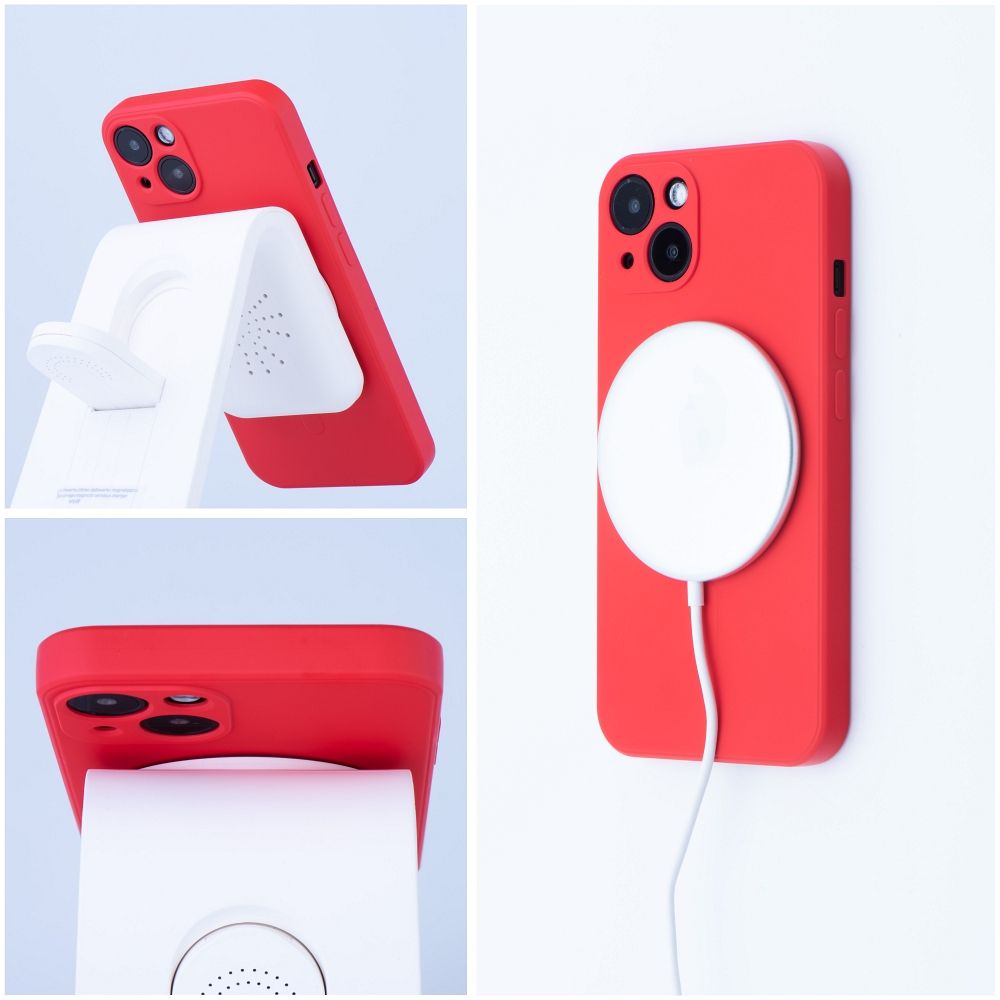MagSafe Case for Apple iPhone 17e / 16e, OEM, Silicone Mag, Red