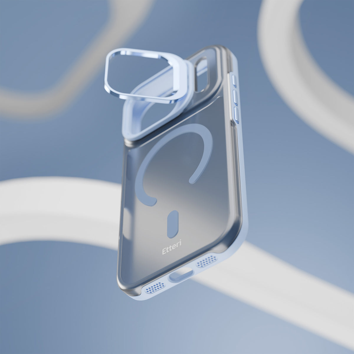 MagSafe Case for Apple iPhone 18 Pro / 17 Pro, Etteri, Morning Fog, Blue