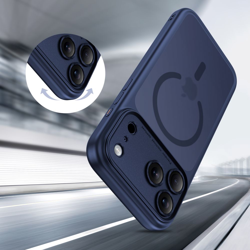 MagSafe Case for Apple iPhone 17 Pro Max, Tech-Protect, MagPeak, Matte Navy Blue