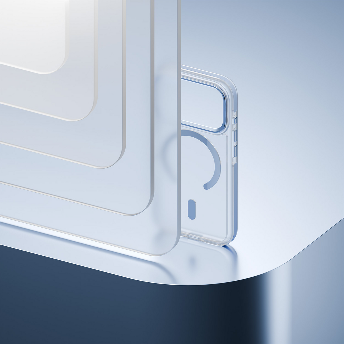 MagSafe Case for Apple iPhone 18 Pro Max / 17 Pro Max, Etteri, Icy Mag, Blue