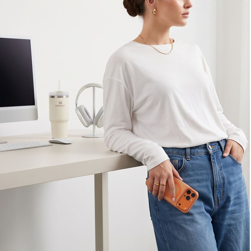 MagSafe Case for Apple iPhone 18 Pro Max / 17 Pro Max, Tech-Protect, MagZero, Matte Orange