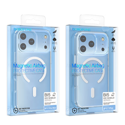 MagSafe Case for Apple iPhone 17 Pro, Borofone, BI5 Ice Shield, Transparent
