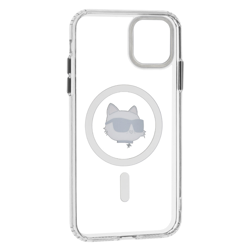 MagSafe Case for Apple iPhone 11, Karl Lagerfeld, IML Metal Choupette's Head, White