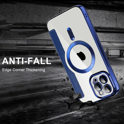 MagSafe Case for Apple iPhone 11 Pro Max, Techsuit, SmartMag Book, Brown